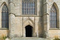 View of the entrance of the Saint Malo Church in Dinan in Brittany