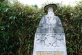 Statue of Auguste Pavie in Jardin Anglais in Dinan Royalty Free Stock Photo