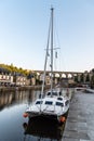 View of the habour of the city of Dinan