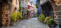 Dinan, medieval town center, Brittany, France Royalty Free Stock Photo