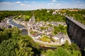 Dinan and the Rance river, aerial view