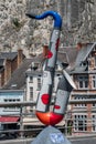 Saxophone statue to honor the European Union in Dinant, Belgium