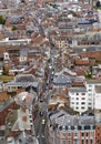 Dinant, Belgium - October 10 2019: Aerial view of Dinant houses