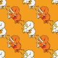 Dinasaur seamless pattern Royalty Free Stock Photo