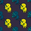 Dinasaur seamless pattern Royalty Free Stock Photo