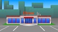 Diner cafe icons and cliparts front view v3