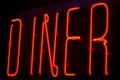 Diner neon sign Royalty Free Stock Photo