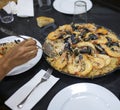 Paella, one of the the most typical recipe of Spain