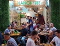 Diners at Bia Hoi Restaurant, Hanoi, Vietnam Royalty Free Stock Photo