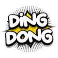 ding dong Comic book explosion bubble vector illustration