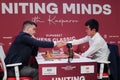 Ding Liren, the reigning World Chess Champion, at the Grand Chess Tour 2023 - Superbet Chess Classic vs Ian Nepomniachtchi