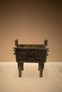 Bronze ding vessel Chinese ritual bronzes.