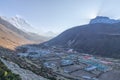 Dingboche is a Sherpa village in the Khumbu region of north eastern Nepal in the Chukhung Valley Royalty Free Stock Photo