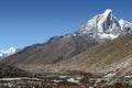 Dingboche and Taboche Peak Royalty Free Stock Photo