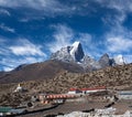 Dingboche village on the way to Everest base camp, Nepal Royalty Free Stock Photo