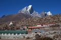 Dingboche village on the way to Everest base camp, Nepal Royalty Free Stock Photo