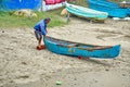 Dinghies on the beach