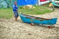 Dinghies on the beach