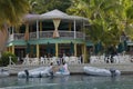 Dinghies at Pusser`s Landing, Soper`s Hole Wharf & Marina, West End, Tortola, BVI Royalty Free Stock Photo