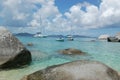 Dinghy coming into beach Royalty Free Stock Photo