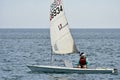 Dinghy sailing. Spain. Royalty Free Stock Photo