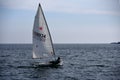 Dinghy sailing. Spain. Royalty Free Stock Photo