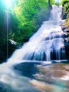 Dingmans Falls flowing in summer