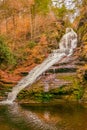 Dingmans Falls waterfall in the Poconos Mountains , Pennsylvania US. Royalty Free Stock Photo
