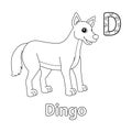 Dingo Alphabet ABC Coloring Page D Royalty Free Stock Photo