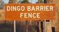 Dingo Barrier Fence Sign Royalty Free Stock Photo