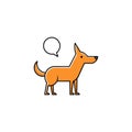 Dingo dog speaks icon vector Royalty Free Stock Photo