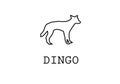 Dingo dog symbol animal beast shape icon