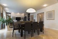 Dining area in specious apartment interior