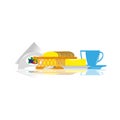 Dining composition. Vector illustration.