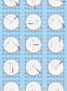 Dining etiquette seamless pattern. Background for menu of restaurant and Cafe. An empty plate, knife and fork. Cutlery texture.