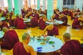 The dining hall of Kha Khat Waing Kyaung Monastery, Bago, Myanmar