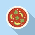 Dining repast cook cream icon flat vector. Savory repast