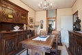 Dining room with antiquities interior Royalty Free Stock Photo