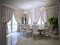 Dining room in avant garde design