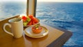 Dining Room Buffet aboard the abstract luxury cruise ship. Royalty Free Stock Photo