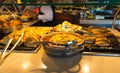 Dining Room Buffet aboard the luxury abstract cruise ship Royalty Free Stock Photo