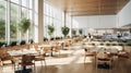 Dining room of a canteen or cafeteria Royalty Free Stock Photo