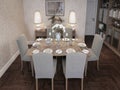 Dining room classic style Royalty Free Stock Photo