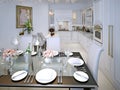 Dining room classic style Royalty Free Stock Photo