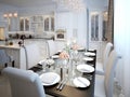 Dining room classic style Royalty Free Stock Photo