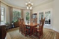 Dining room with french doors Royalty Free Stock Photo