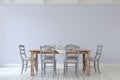 Dining-room interior.3d render. Royalty Free Stock Photo