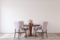 Dining-room interior in neo-classical style.3d render Royalty Free Stock Photo