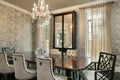 Dining room in luxury home Royalty Free Stock Photo