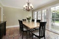 Dining room in luxury home Royalty Free Stock Photo